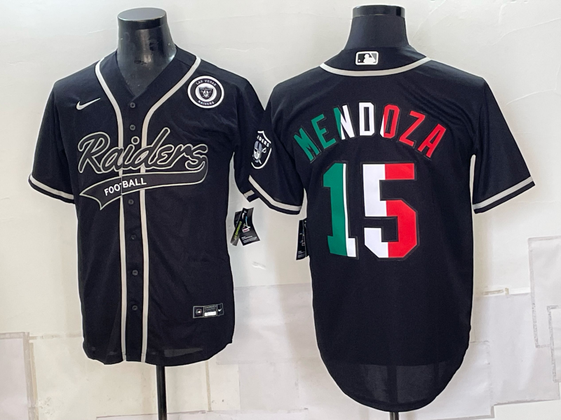 Men 2026 Oakland Raiders #15 Mendoza black Nike Limited NFL Jersey 093012->oakland raiders->NFL Jersey